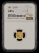 1851 O Type 1 Gold 1$ NGC AU55