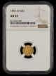 1851 O $1 Gold NGC AU55