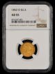 1852 O $2.5 Gold NGC AU55