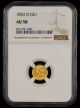 1853 O $1 Gold NGC AU58