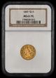 1869 $2.5 Gold NGC MS61PL