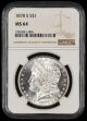 1878 S $1 NGC MS64