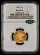 1885 $5 NGC MS62 PL CAC