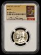 1960 Washington Quarter Type B Reverse NGC MS63 Bill Fivaz Signature Label