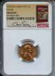 1970 S/S Large Date VP-002 Lincoln Cent NGC MS66RD Bill Fivaz Signature Label