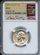 1958 Type B Washington Quarter NGC MS63 Bill Fivaz Signature Label