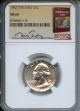 1962 Washington Quarter Type B Reverse NGC MS64 Bill Fivaz Signature Label