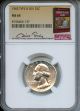 1963 Washington Quarter Type B Reverse NGC MS64 Bill Fivaz Signature Label