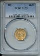 1851 $2.5 Gold PCGS AU55