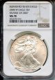 2008 W Reverse of 2007 $1 ASE NGC MS70 Burnished