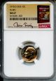 1970 D DDR Roosevelt Dime NGC MS67 FS-801 Bill Fivaz Signature Label