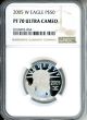 2005 W $50 Platinum Eagle NGC PF70 Ultra Cameo