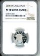 2008 W $25 Platinum Eagle NGC PF70 Ultra Cameo