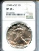 1990 American Silver Eagle $1 NGC MS69* Star