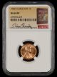 1960 D Lincoln Cent NGC MS66RD Large Date Bill Fivaz Signature Label